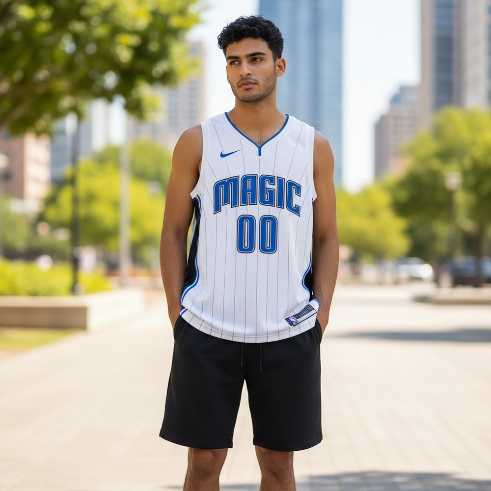 Nike Orlando Magic Aaron Gordon Jersey XXL White Good Pinstripe Disney NBA 00